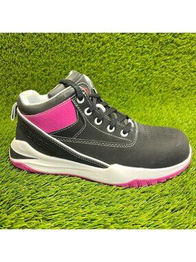 Avenger Reaction Womens Size 7.5 Black Pink Outdoor Safety Toe Working Boots